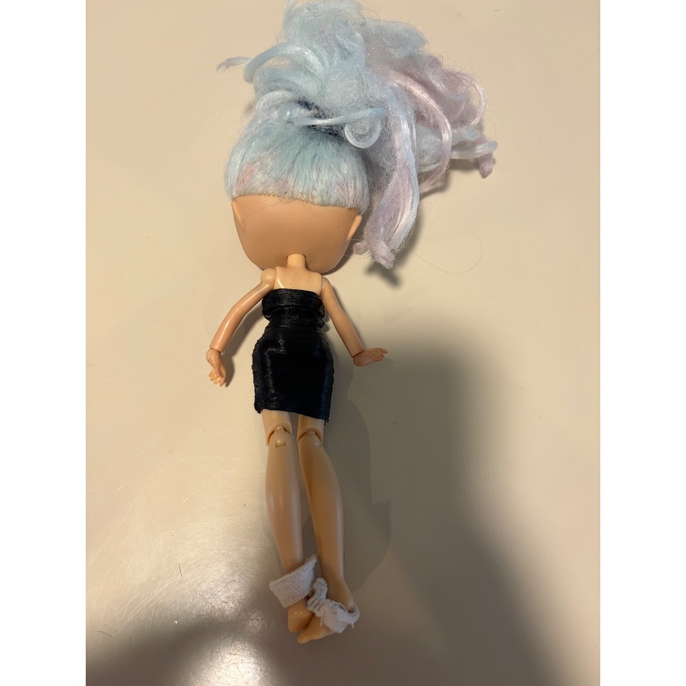 Boxy Girls Fashion Doll Blue Pink Hair Black Dress 8 Inch Articulated Toy - Picture 6 of 6